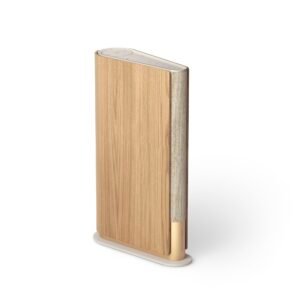 Bookshelf Wi-Fi Speaker, Gold Tone/Light Oak
