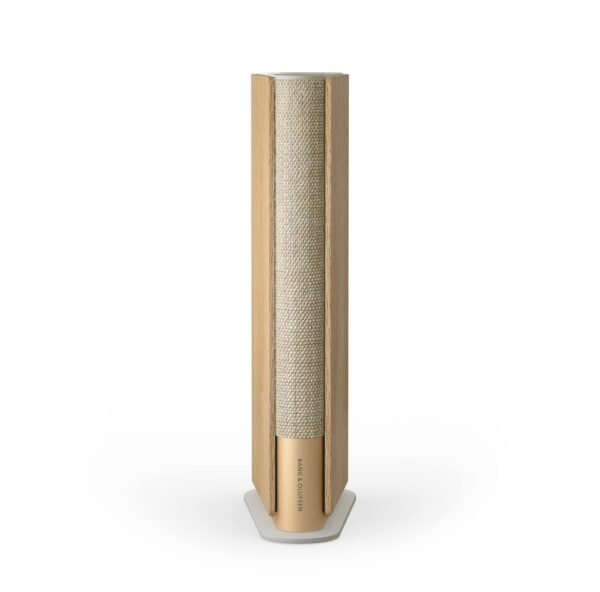 Bookshelf Wi-Fi Speaker, Gold Tone/Light Oak - Image 2